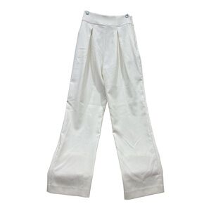 NBD White Wide Leg High-Waisted Dress Pants Small